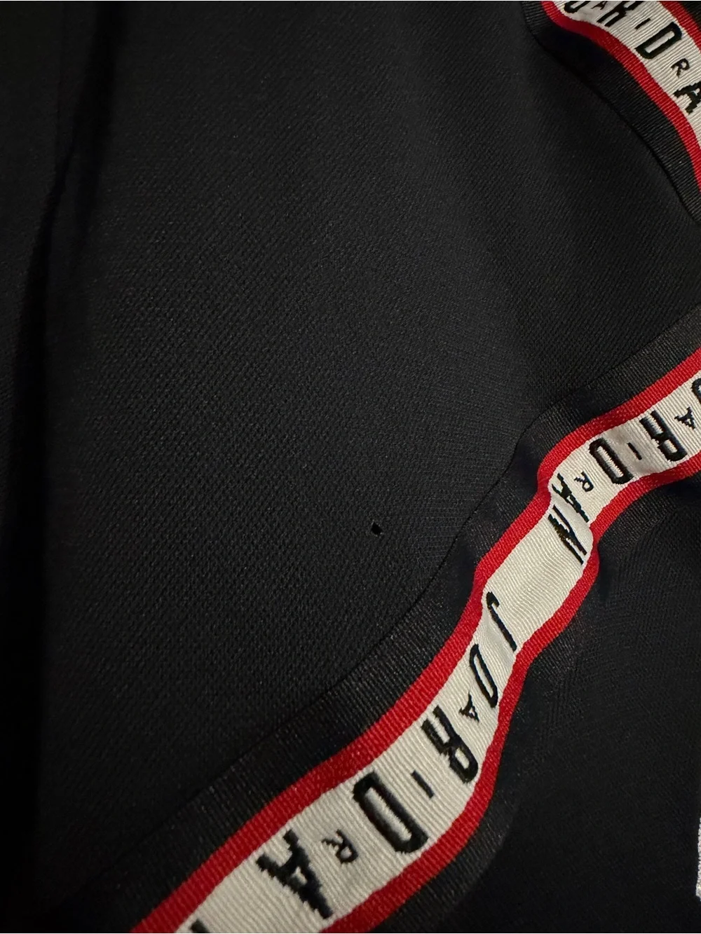 Jordan Dri-FIT Men’s Small Black Basketball Shorts Jumpman Logo Red White Tape